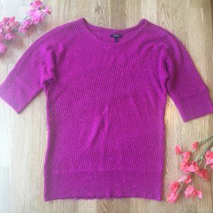 Apt. 9 Sequin Knit Tunic Top Magenta Size Small